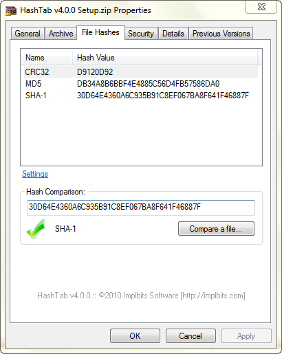 download the new version File Checksum Calculator
